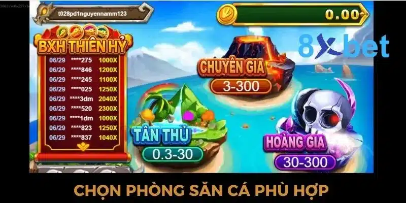 Lựa chọn phòng vua săn cá phù hợp